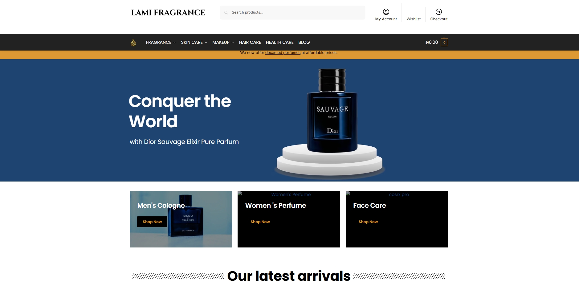 Lami Fragrance - Luxury fragrance brand website