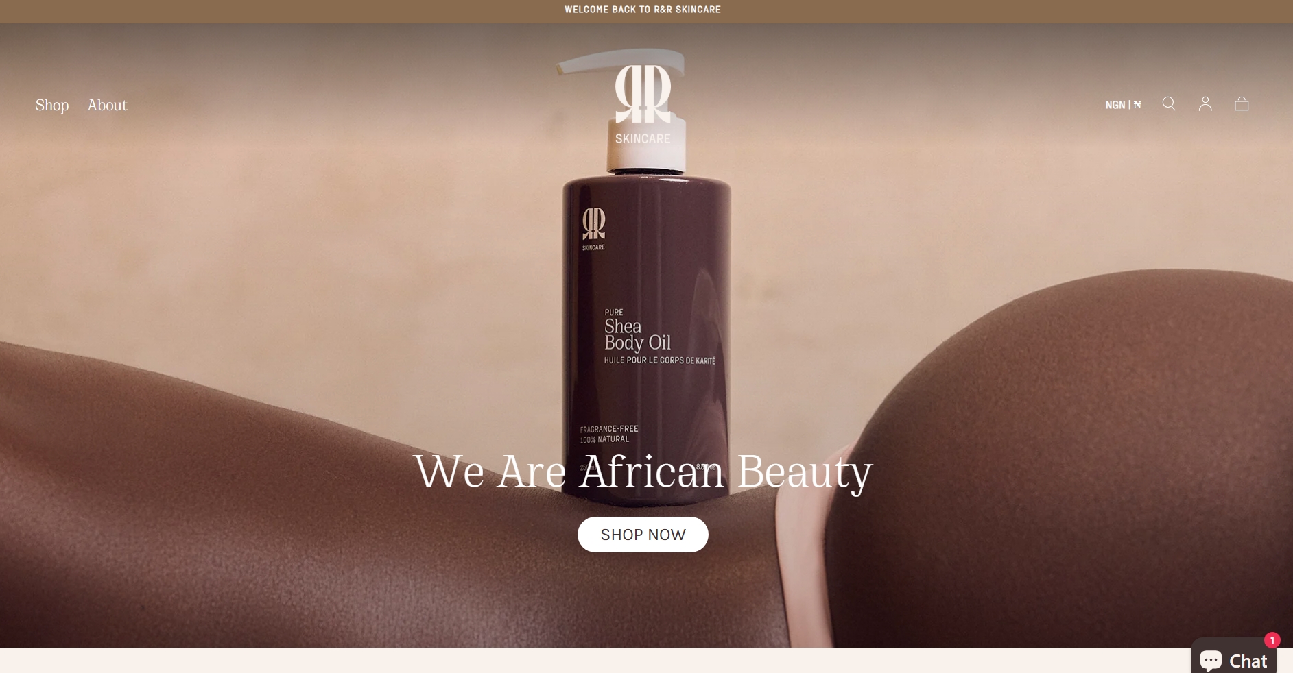 R&R Skincare - Clean beauty e-commerce site